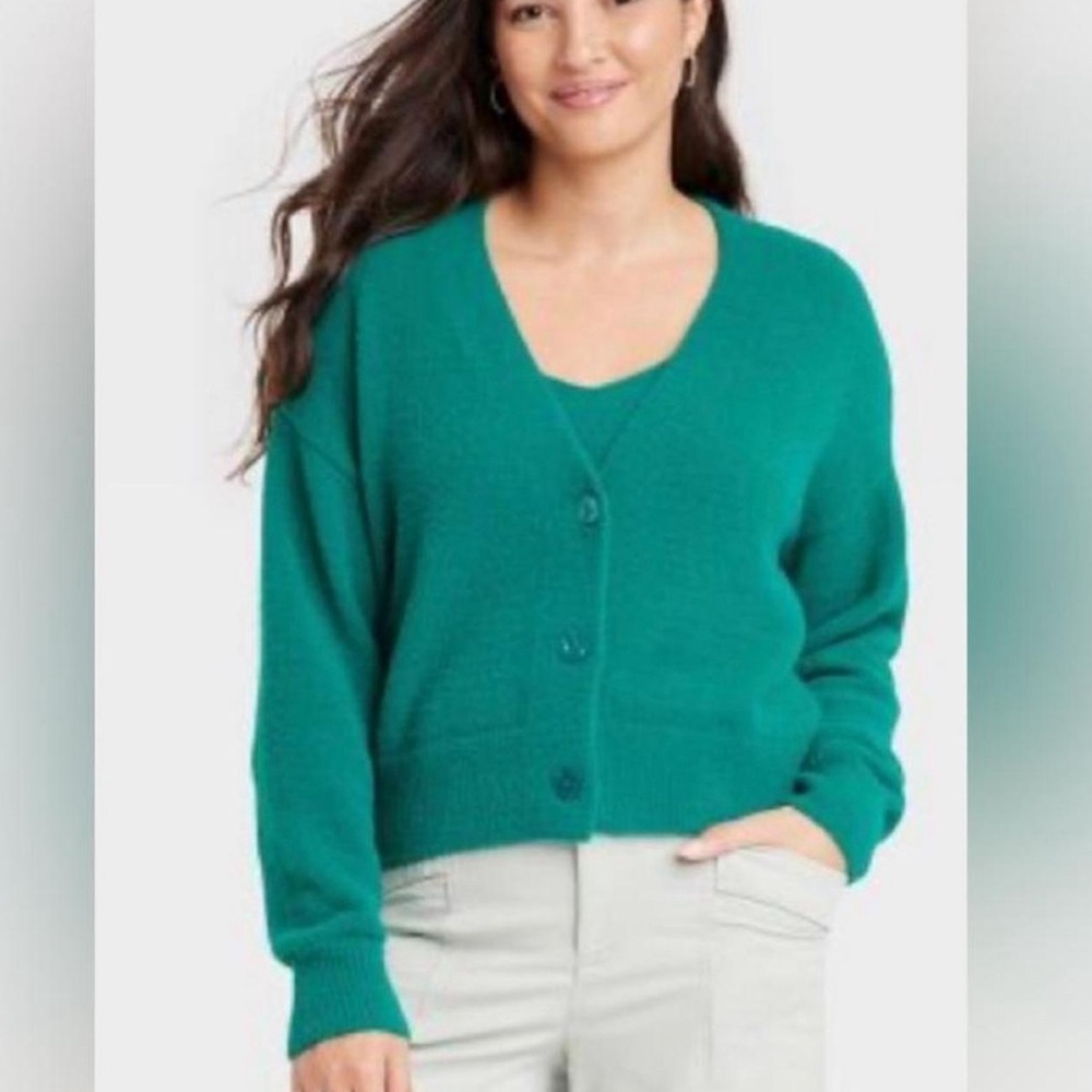 Sweater Set! A New Day Fuzzy Cardigan And Cami NWOT